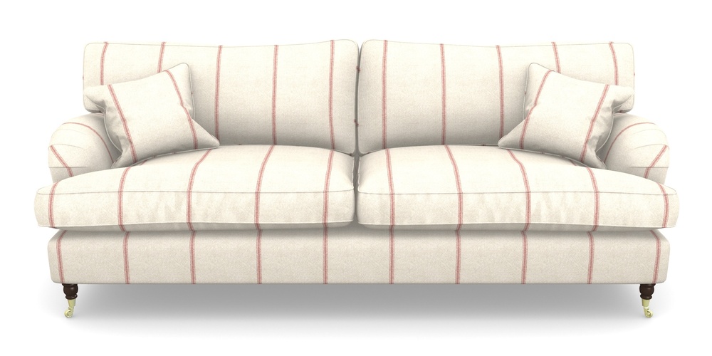 Product photograph of Alwinton 4 Seater Sofa In Grain Sack Stripe - Red from Sofas and Stuff Limited