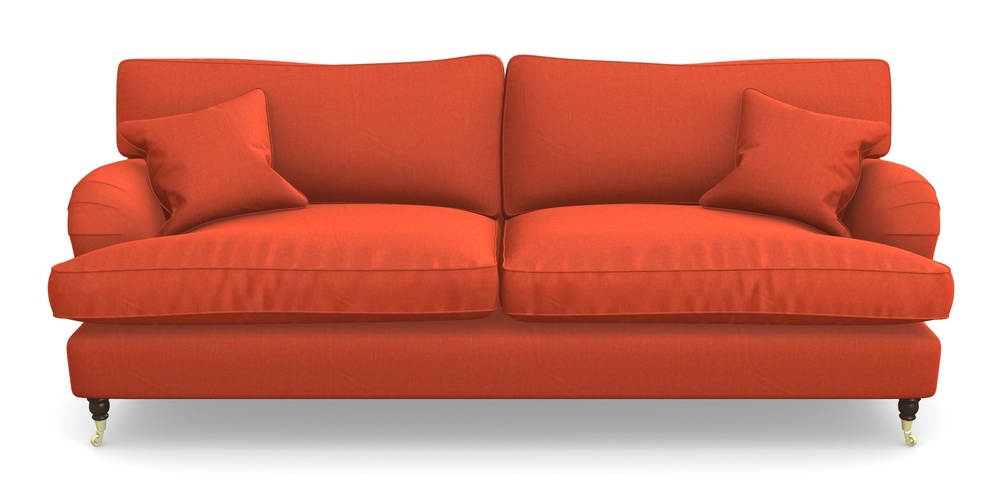 Product photograph of Alwinton 4 Seater Sofa In House Velvet - Terracotta from Sofas and Stuff Limited