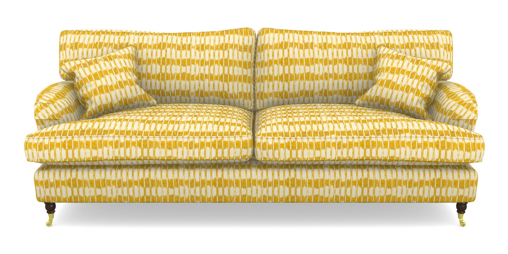 Product photograph of Alwinton 4 Seater Sofa In V A Brompton Collection - Ikat - Corn from Sofas and Stuff Limited
