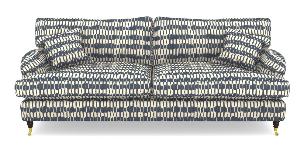Product photograph of Alwinton 4 Seater Sofa In V A Brompton Collection - Ikat - Midnight Blue from Sofas and Stuff Limited