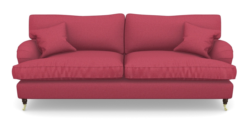 Product photograph of Alwinton 4 Seater Sofa In Plain Linen Cotton - Raspberry Jam from Sofas and Stuff Limited
