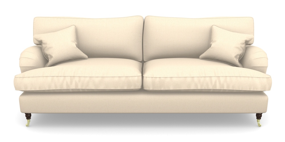 Product photograph of Alwinton 4 Seater Sofa In Plain Linen Cotton - Rice Pudding from Sofas and Stuff Limited