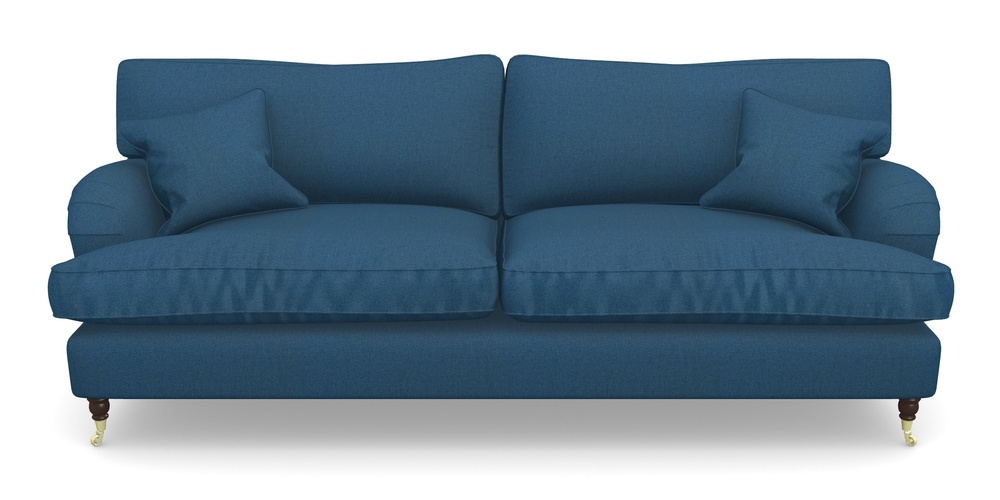Product photograph of Alwinton 4 Seater Sofa In Plain Linen Cotton - Royal Blue from Sofas and Stuff Limited