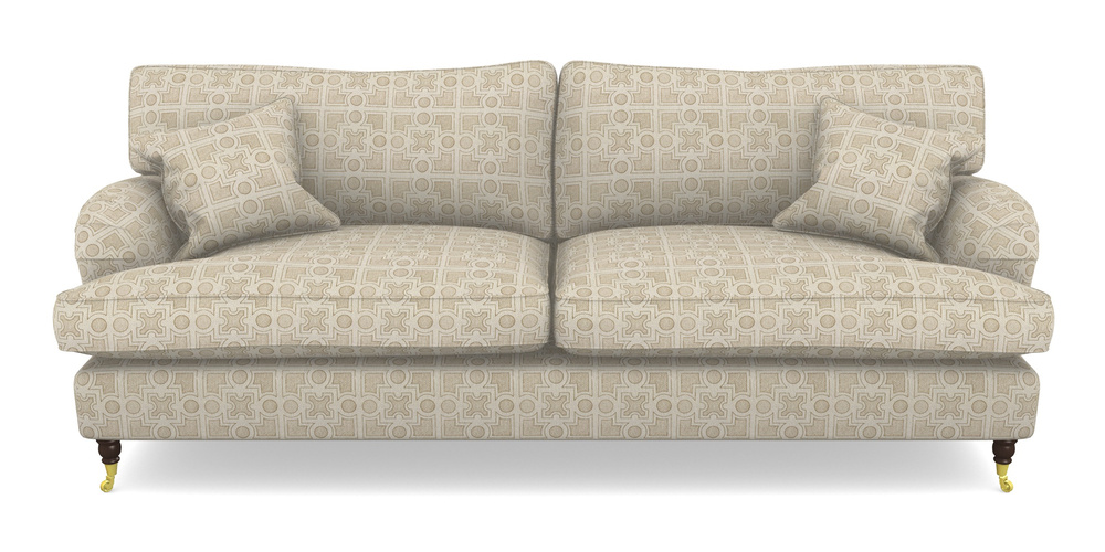 Product photograph of Alwinton 4 Seater Sofa In Rhs Collection - Small Knot Garden Cotton Weave - Gold from Sofas and Stuff Limited