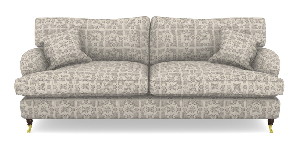 Product photograph of Alwinton 4 Seater Sofa In Rhs Collection - Small Knot Garden Cotton Weave - Grey from Sofas and Stuff Limited