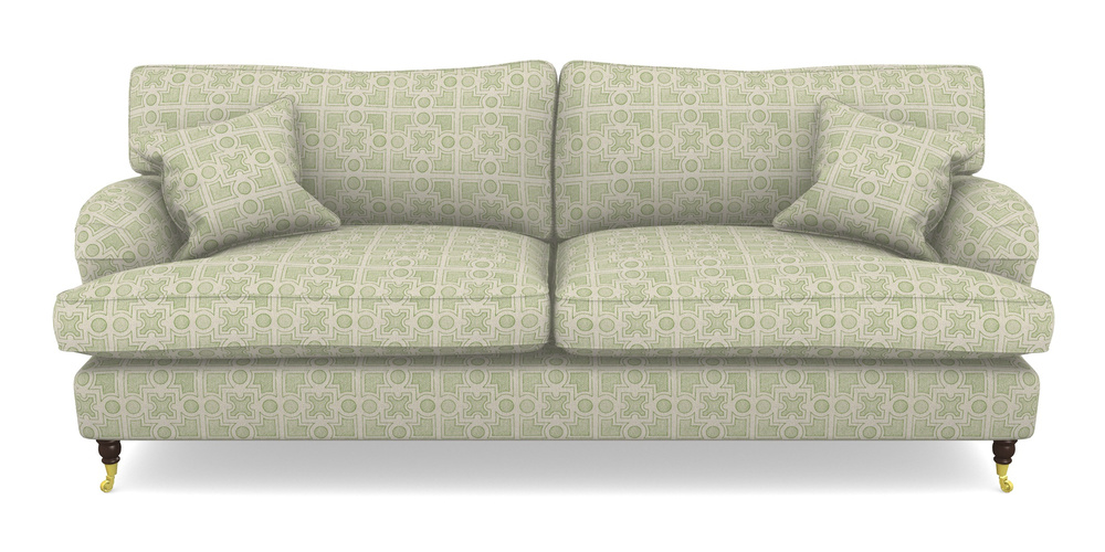 Product photograph of Alwinton 4 Seater Sofa In Rhs Collection - Small Knot Garden Cotton Weave - Green from Sofas and Stuff Limited
