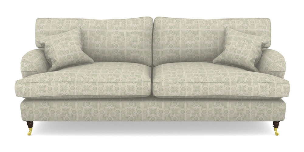Product photograph of Alwinton 4 Seater Sofa In Rhs Collection - Small Knot Garden Cotton Weave - Pistachio from Sofas and Stuff Limited
