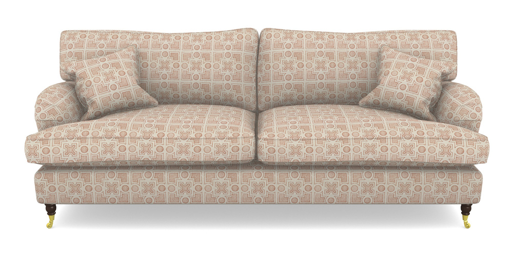 Product photograph of Alwinton 4 Seater Sofa In Rhs Collection - Small Knot Garden Cotton Weave - Terracotta from Sofas and Stuff Limited