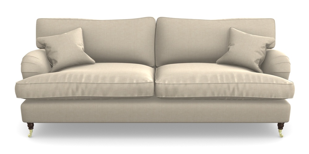 Product photograph of Alwinton 4 Seater Sofa In Super Soft Velvet - Hessian from Sofas and Stuff Limited