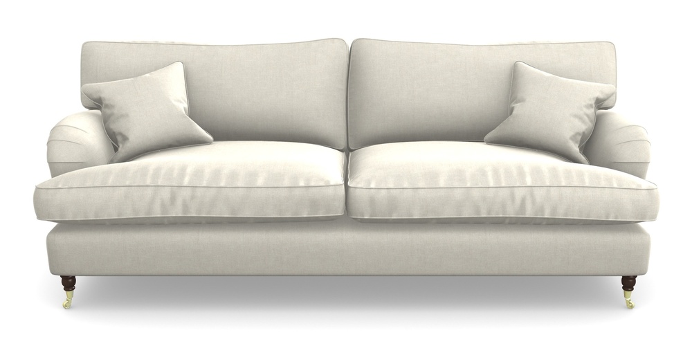 Product photograph of Alwinton 4 Seater Sofa In Super Soft Velvet - Linen from Sofas and Stuff Limited