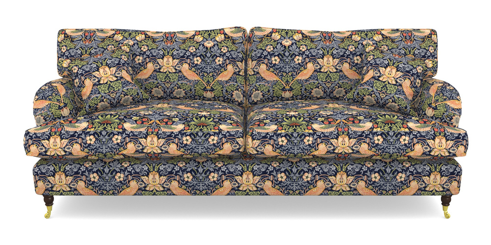 Product photograph of Alwinton 4 Seater Sofa In William Morris Collection - Strawberry Thief - Indigo Mineral from Sofas and Stuff Limited