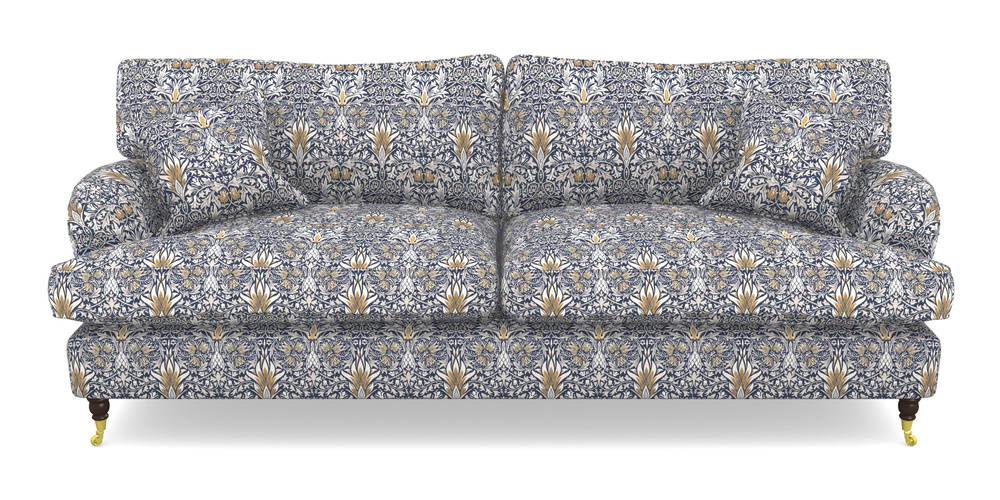 Product photograph of Alwinton 4 Seater Sofa In William Morris Collection - Snakeshead - Indigo Hemp from Sofas and Stuff Limited