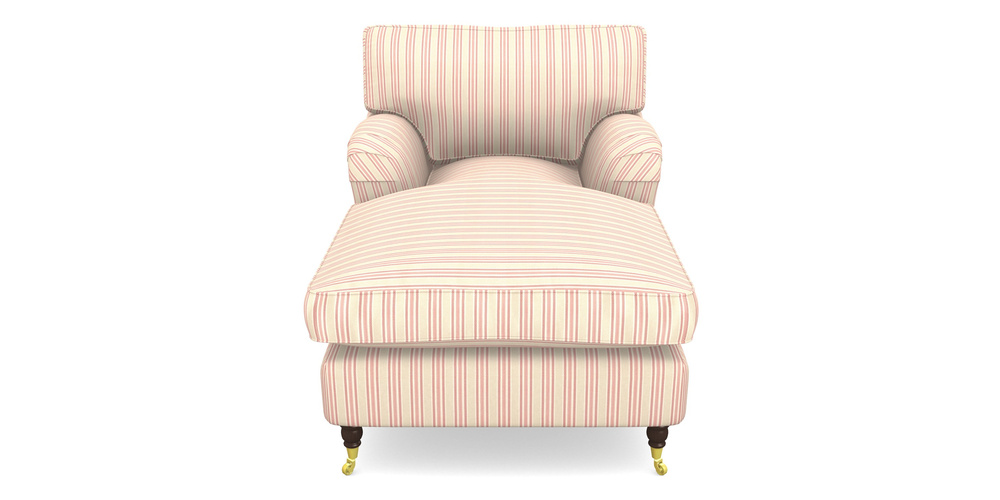 Product photograph of Alwinton Chaise Chair In Cloth 22 - Racing Stripes Ayr - Cherry from Sofas and Stuff Limited