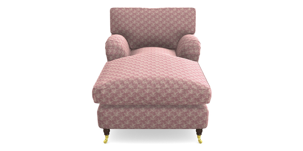 Product photograph of Alwinton Chaise Chair In Cloth 21 - Decorative Leaf - Cassis from Sofas and Stuff Limited