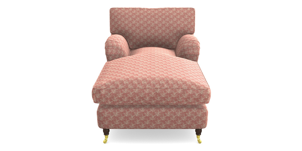 Product photograph of Alwinton Chaise Chair In Cloth 21 - Decorative Leaf - Ginger Snap from Sofas and Stuff Limited