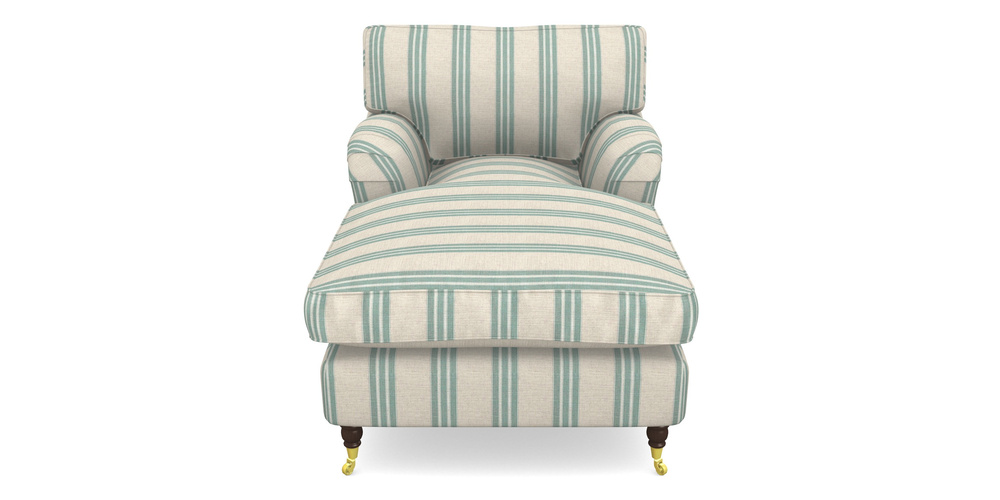 Product photograph of Alwinton Chaise Chair In Cloth 18 Stripes - Bengal - Basil from Sofas and Stuff Limited