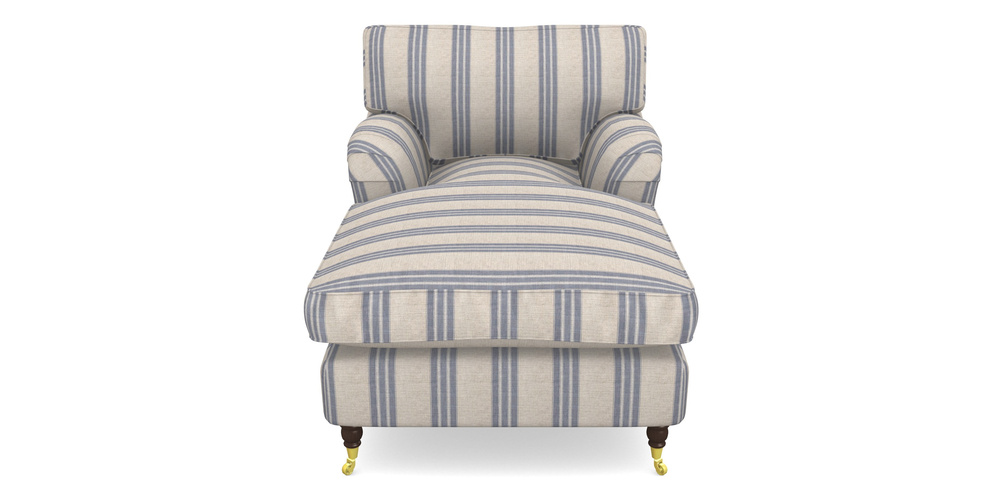 Product photograph of Alwinton Chaise Chair In Cloth 18 Stripes - Bengal - Indigo from Sofas and Stuff Limited