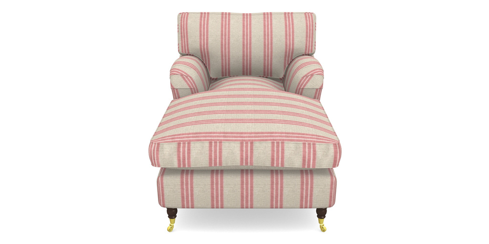 Product photograph of Alwinton Chaise Chair In Cloth 18 Stripes - Bengal - Cranberry from Sofas and Stuff Limited