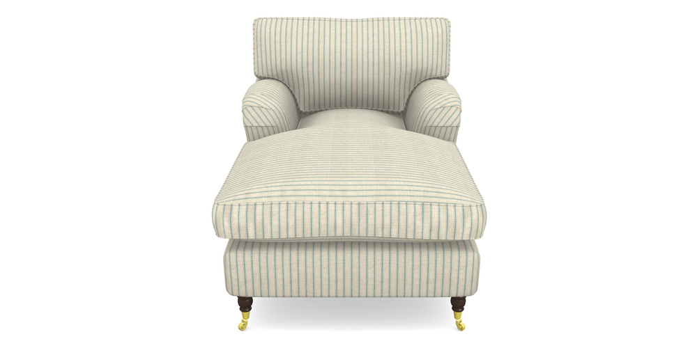 Product photograph of Alwinton Chaise Chair In Cloth 18 Stripes - Ticking - Basil from Sofas and Stuff Limited