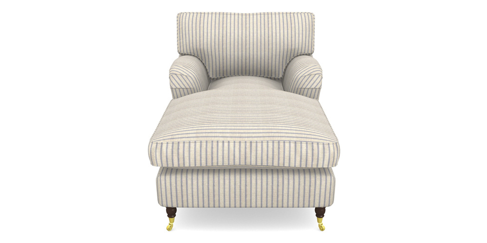 Product photograph of Alwinton Chaise Chair In Cloth 18 Stripes - Ticking - Indigo from Sofas and Stuff Limited