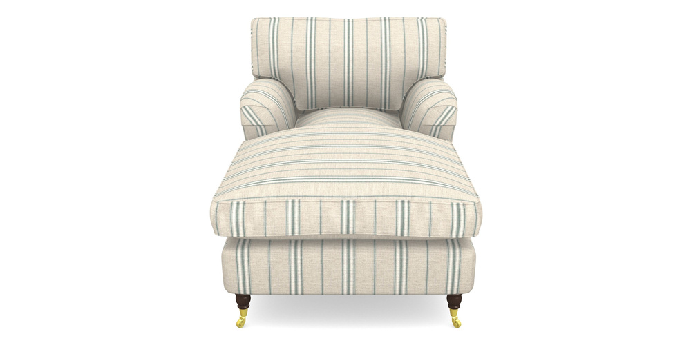 Product photograph of Alwinton Chaise Chair In Cloth 18 Stripes - Regimental - Basil from Sofas and Stuff Limited