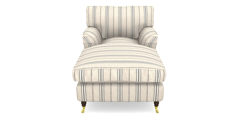 Product photograph of Alwinton Chaise Chair In Cloth 18 Stripes - Regimental - Bible Black from Sofas and Stuff Limited