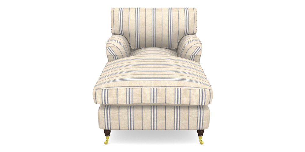 Product photograph of Alwinton Chaise Chair In Cloth 18 Stripes - Regimental - Indigo from Sofas and Stuff Limited