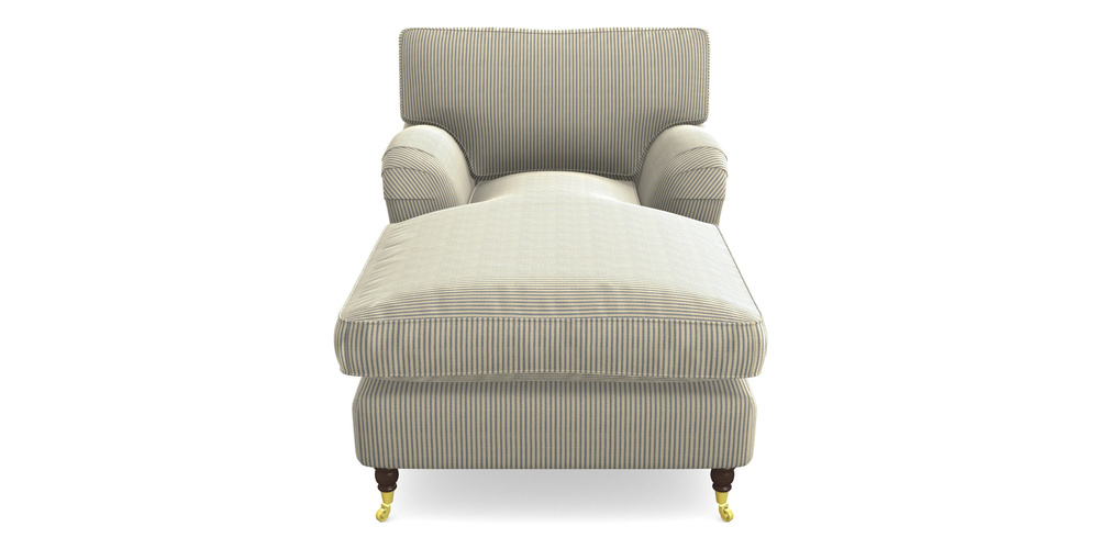 Product photograph of Alwinton Chaise Chair In Cloth 21 - Simple Stripe - Bilberry from Sofas and Stuff Limited