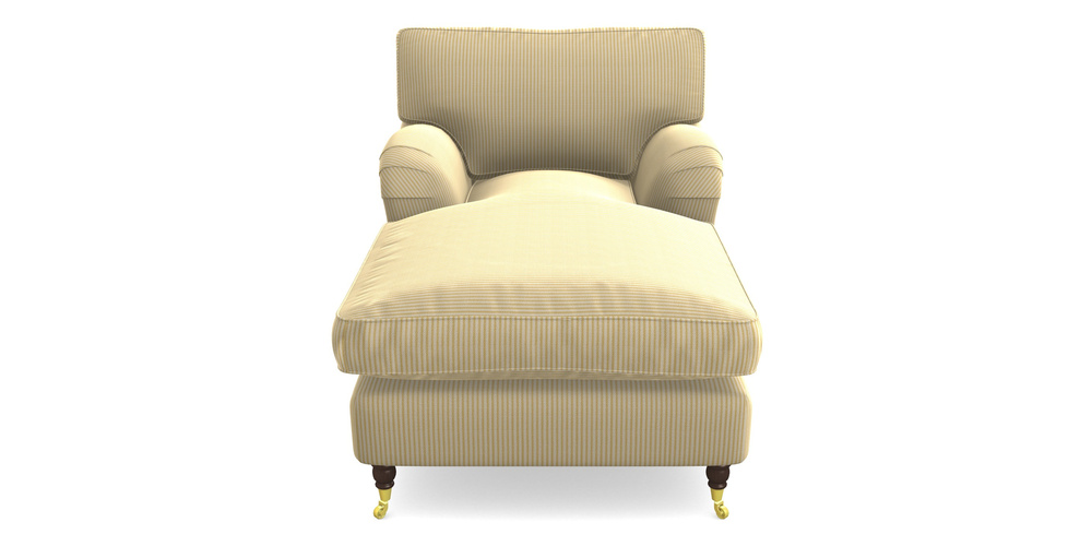 Product photograph of Alwinton Chaise Chair In Cloth 21 - Simple Stripe - Canary from Sofas and Stuff Limited