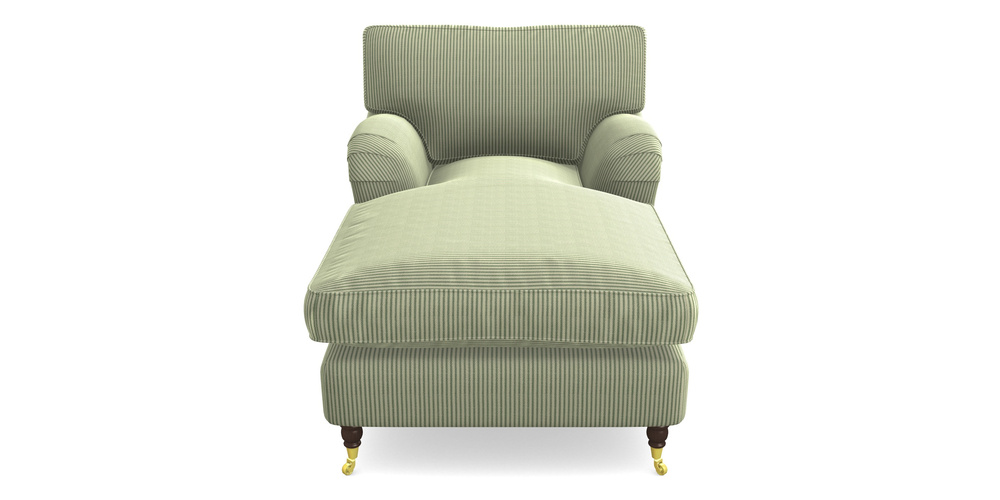 Product photograph of Alwinton Chaise Chair In Cloth 21 - Simple Stripe - Forest from Sofas and Stuff Limited