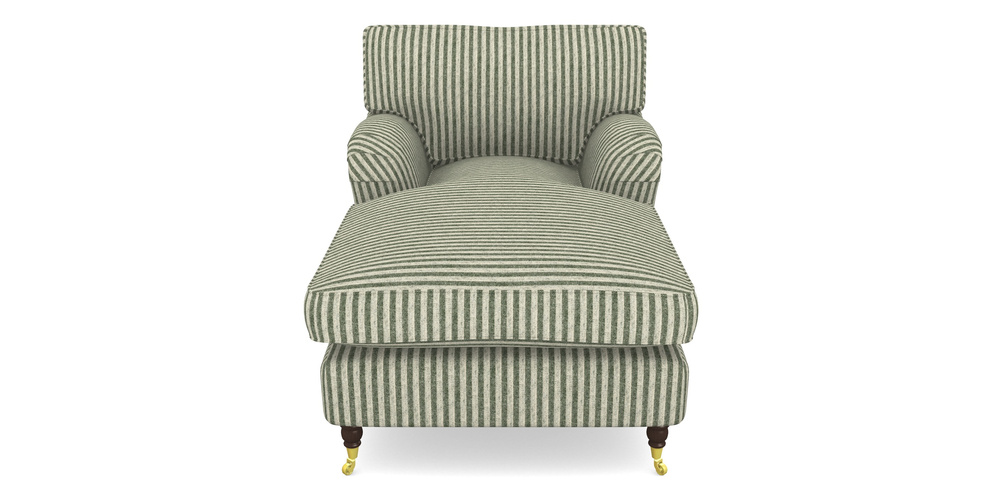 Product photograph of Alwinton Chaise Chair In Cloth 22 - Pinstripe - Courgette from Sofas and Stuff Limited