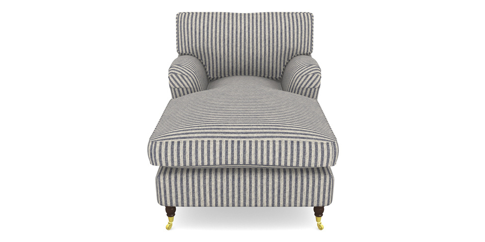 Product photograph of Alwinton Chaise Chair In Cloth 22 - Pinstripe - Deep Water from Sofas and Stuff Limited