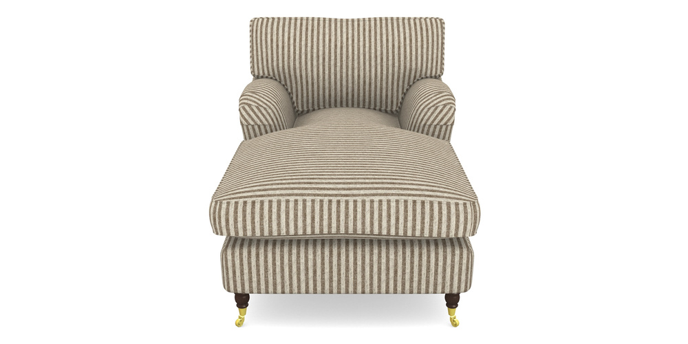 Product photograph of Alwinton Chaise Chair In Cloth 22 - Pinstripe - Peat from Sofas and Stuff Limited