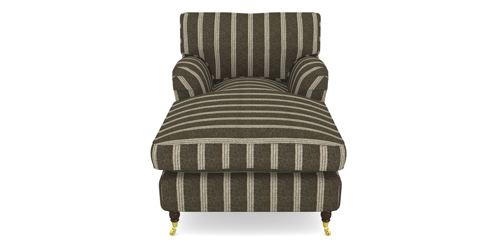 Product photograph of Alwinton Chaise Chair In Cloth 20 - Design 2 - Olive Stripe from Sofas and Stuff Limited