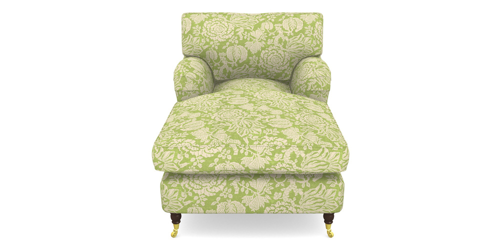 Product photograph of Alwinton Chaise Chair In V A Brompton Collection - Flowering Kale - Lime from Sofas and Stuff Limited