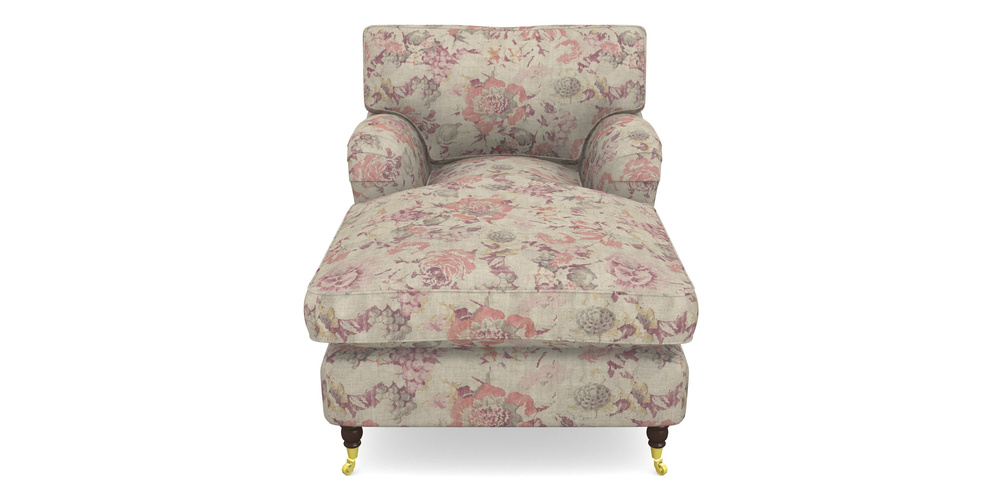 Product photograph of Alwinton Chaise Chair In Floral Linen - Faith Antique Sangria from Sofas and Stuff Limited