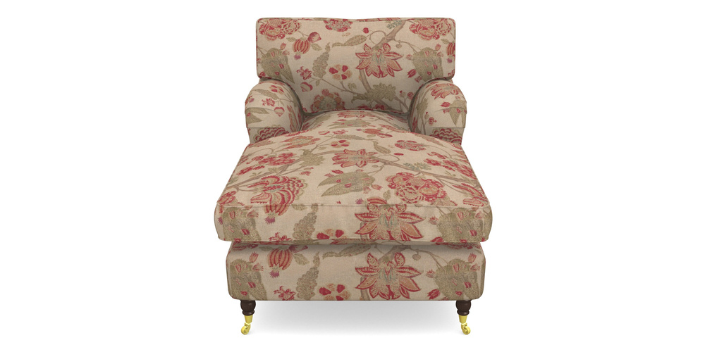 Product photograph of Alwinton Chaise Chair In Floral Linen - Indienne T Rosso from Sofas and Stuff Limited