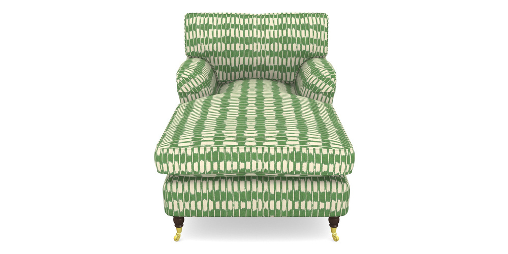 Product photograph of Alwinton Chaise Chair In V A Brompton Collection - Ikat - Basil from Sofas and Stuff Limited