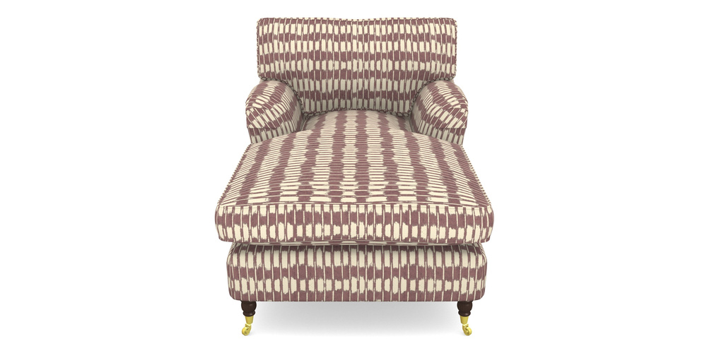 Product photograph of Alwinton Chaise Chair In V A Brompton Collection - Ikat - Cacao from Sofas and Stuff Limited