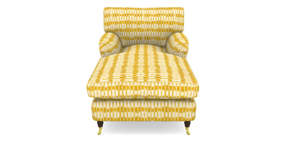 Product photograph of Alwinton Chaise Chair In V A Brompton Collection - Ikat - Corn from Sofas and Stuff Limited