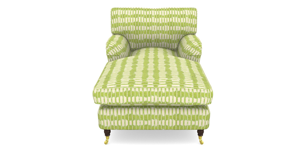 Product photograph of Alwinton Chaise Chair In V A Brompton Collection - Ikat - Lime from Sofas and Stuff Limited