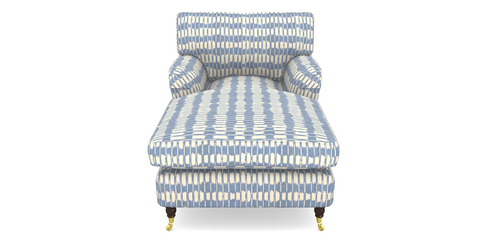 Product photograph of Alwinton Chaise Chair In V A Brompton Collection - Ikat - Morning Blue from Sofas and Stuff Limited