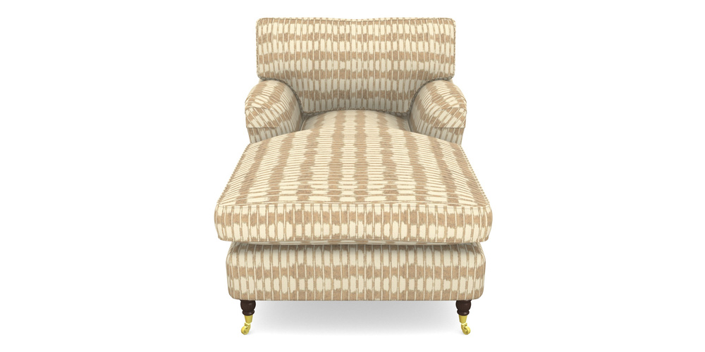 Product photograph of Alwinton Chaise Chair In V A Brompton Collection - Ikat - Assam Tea from Sofas and Stuff Limited