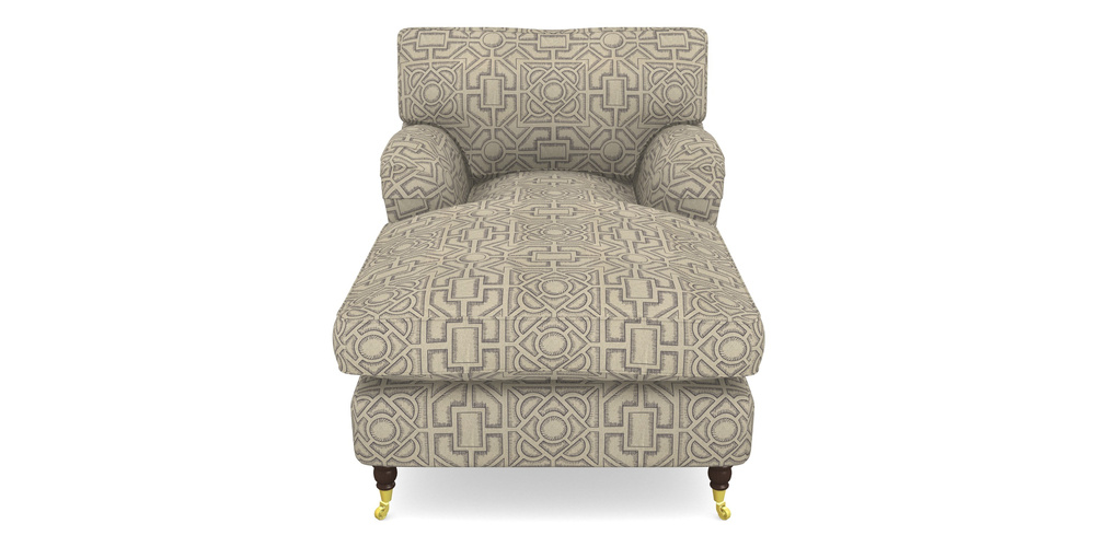 Product photograph of Alwinton Chaise Chair In Rhs Collection - Large Knot Garden Linen - Grey from Sofas and Stuff Limited