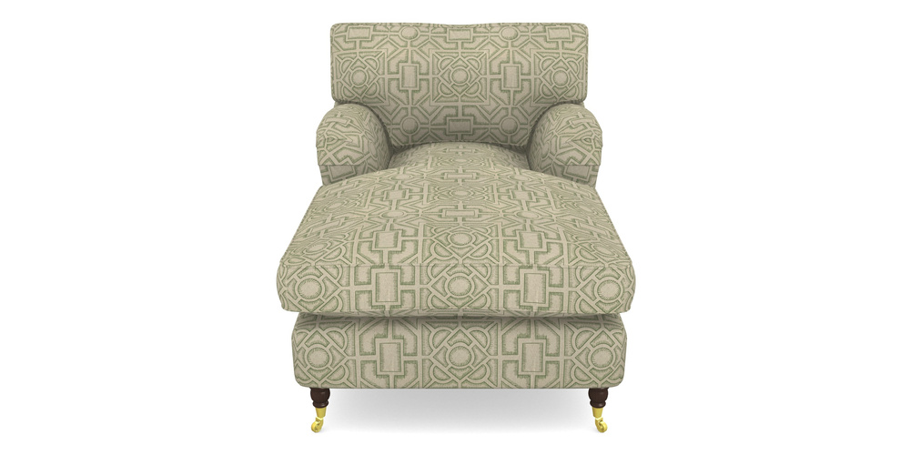 Product photograph of Alwinton Chaise Chair In Rhs Collection - Large Knot Garden Linen - Green from Sofas and Stuff Limited