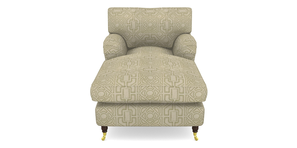 Product photograph of Alwinton Chaise Chair In Rhs Collection - Large Knot Garden Linen - Olive from Sofas and Stuff Limited