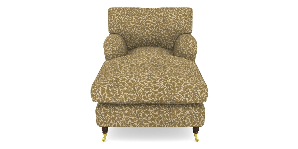 Product photograph of Alwinton Chaise Chair In V A Drawn From Nature Collection - Oak Tree - Gold from Sofas and Stuff Limited