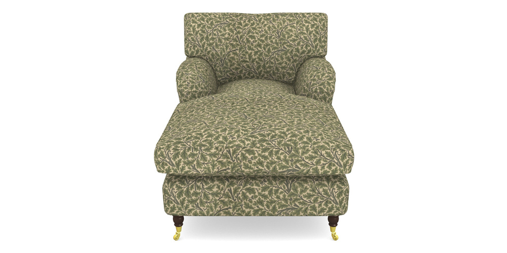 Product photograph of Alwinton Chaise Chair In V A Drawn From Nature Collection - Oak Tree - Light Green from Sofas and Stuff Limited