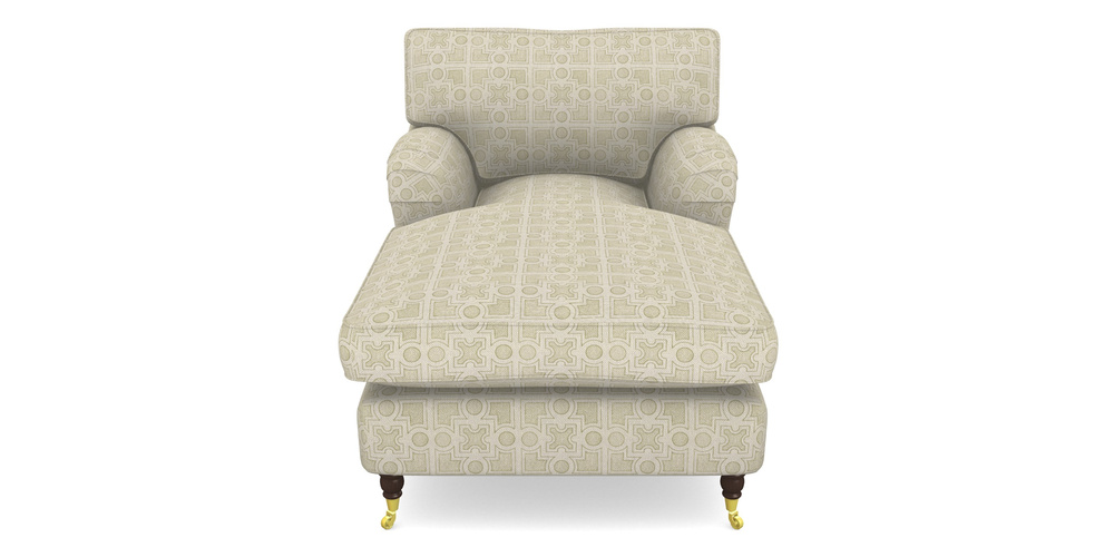 Product photograph of Alwinton Chaise Chair In Rhs Collection - Small Knot Garden Cotton Weave - Olive from Sofas and Stuff Limited