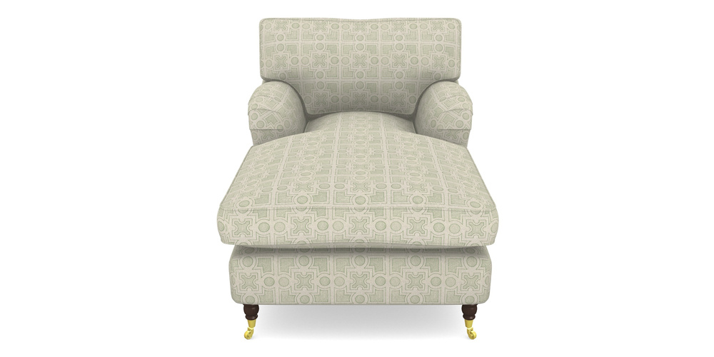 Product photograph of Alwinton Chaise Chair In Rhs Collection - Small Knot Garden Cotton Weave - Pistachio from Sofas and Stuff Limited